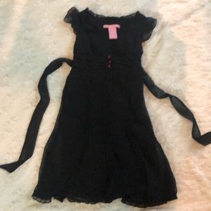 Girls black dress sz 8. Red buttons. By Hype.